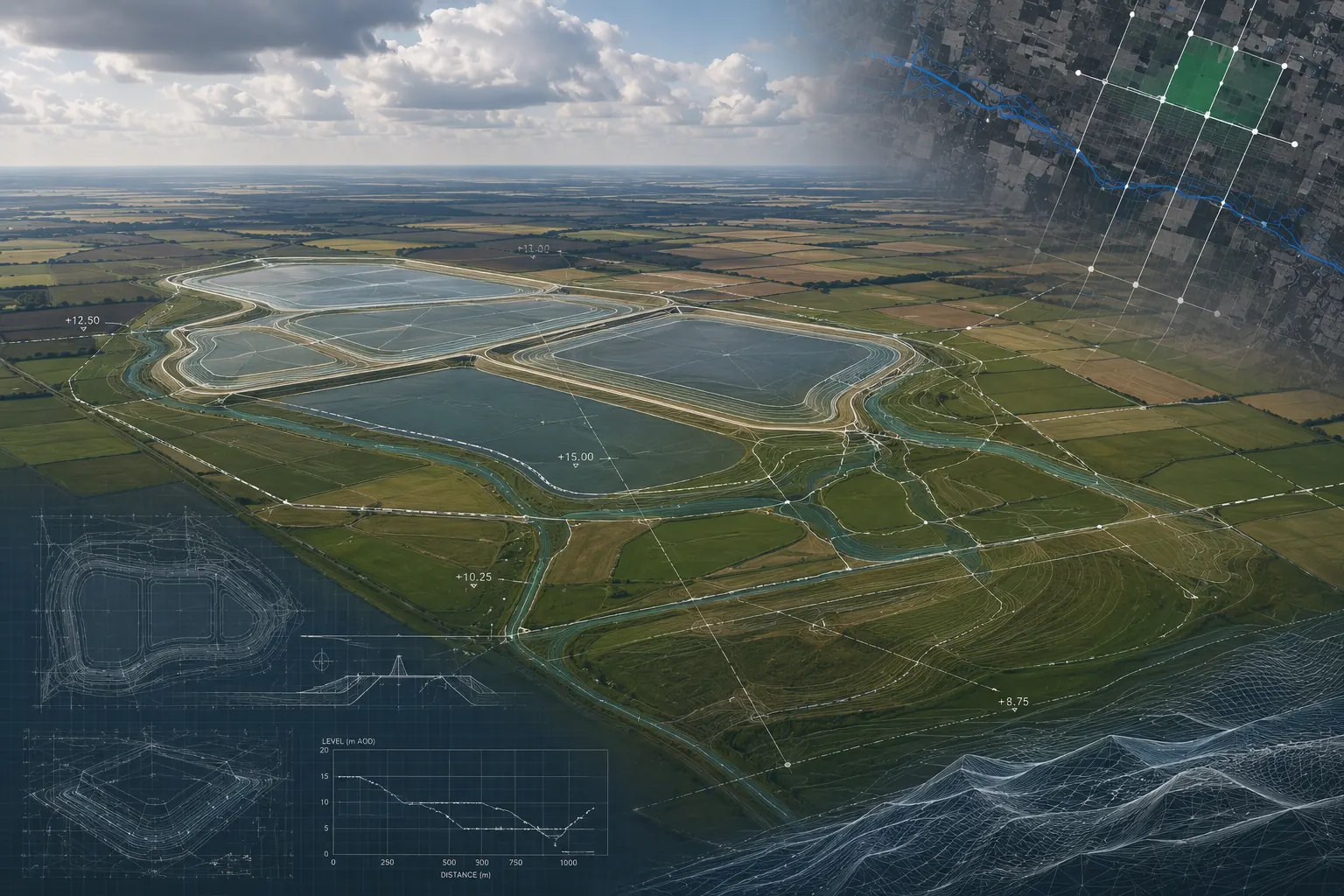 Anglian Water — Lincs & Fens Reservoirs Aerial Survey (LiDAR & Photogrammetry)
